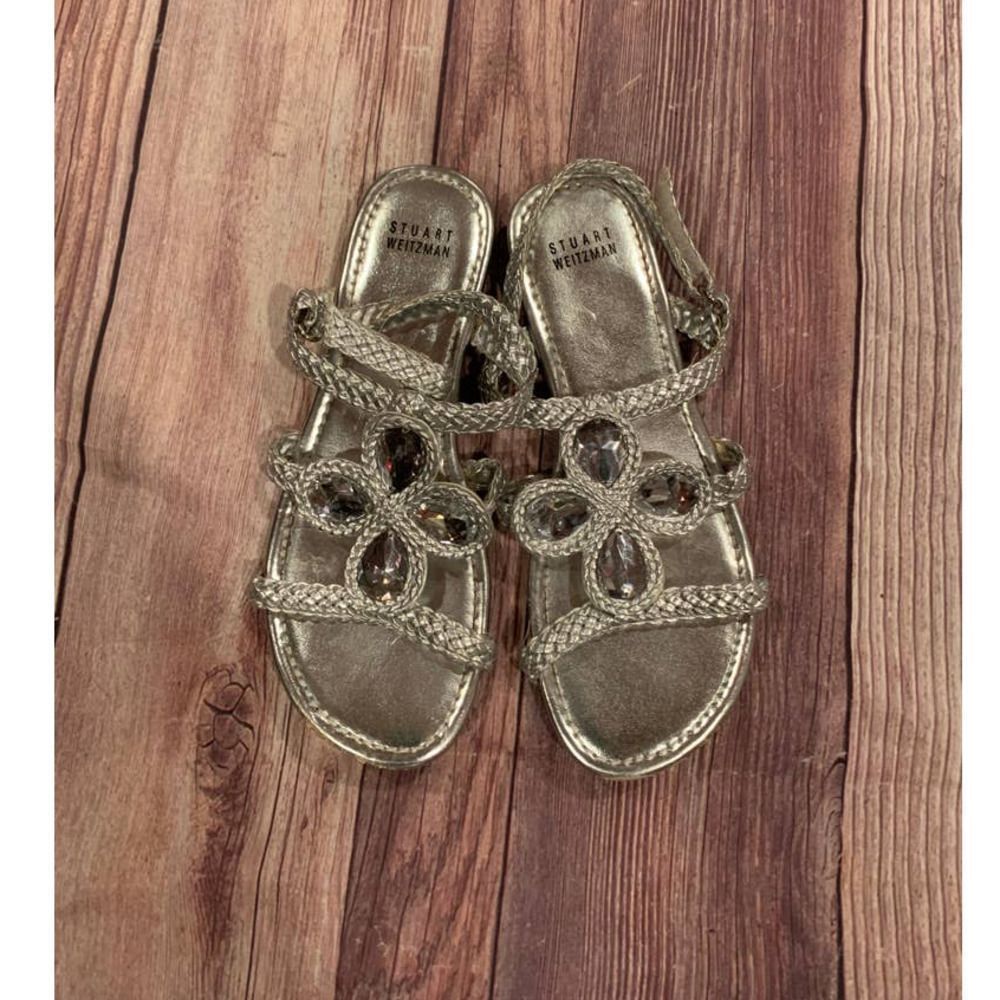Stuart Weitzman Girl's Silver Sandals